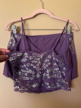 NWT Victorias Secret Purple Lace Cami PJ Set